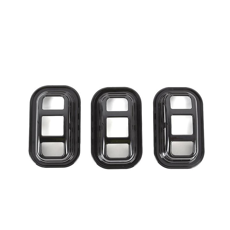 

ABS Glossy Black For Hummer H2 2003-2009 Car Front Rear Roof Light Protective Mesh Cover Decorative Accessories