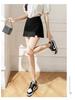 Plus Size Black Irregular Slit Skirt for Women - Anti-Exposure, Slightly Chubby, Hip-Hugging Short Skirt for Spring/Summer