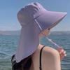 Womens' Travel Beach Shawl & Sun Hat Combo – Large Brim, Face Covering, UV Protection, New Style for Sunshade & Cycling