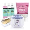 Complete Hair Removal Kit Wax Warmer, Pre and Post-depilation Lotion with Spatulas for Coconut and Arnica Wax