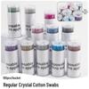 Coton-tiges Cristal pour Extensions de Cils et Application de Fard à Paupières