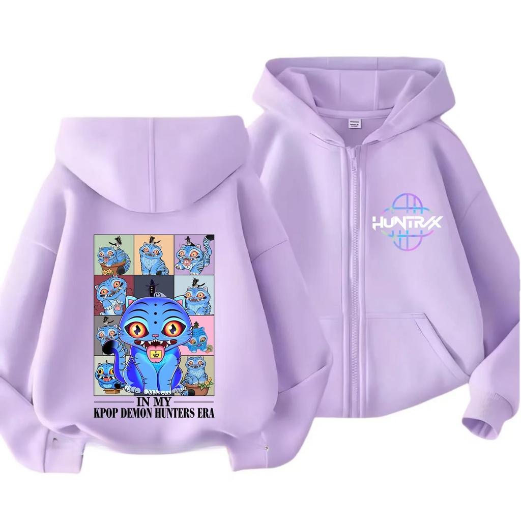 Y2k Zip Up Sweatshirts Kpop Demon Hunters Hoodie Jas Kinderkleding Kid Meisje Jongen Sweatshirt Rits Hoody Baby Casual Top