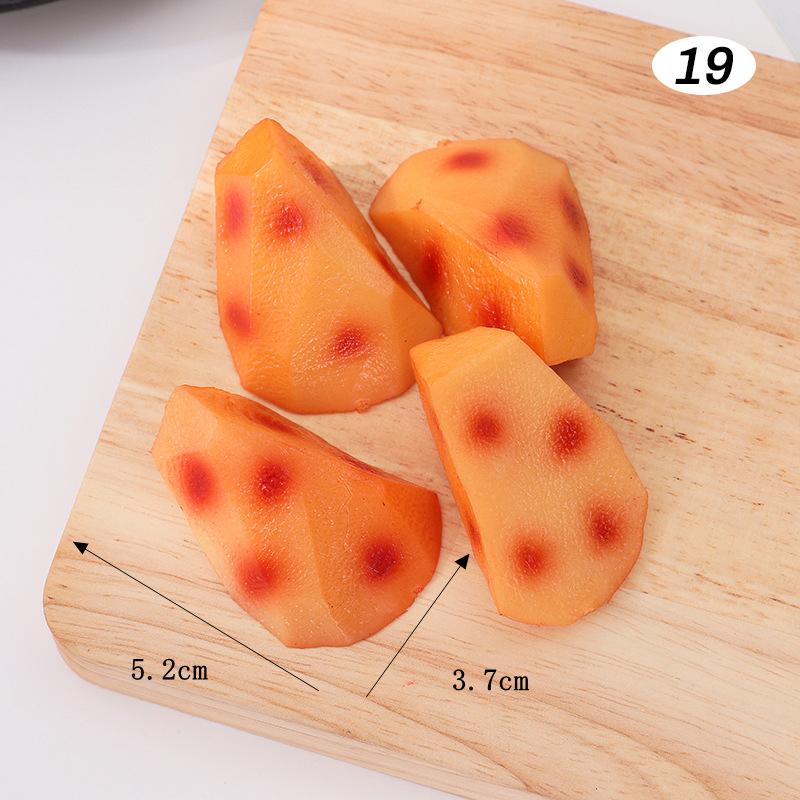 4 Pcs Simulated Hotpot Ingredient Model Mini Fake Vegetable Realistic Beef Roll Restaurant Store Barbecue Shop Display Decor