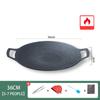 GIANXI Padella per griglia Coreana Rotonda Antiaderente Piastra per Barbecue Padella per Friggere da Viaggio all'Aperto Accessori per Barbecue