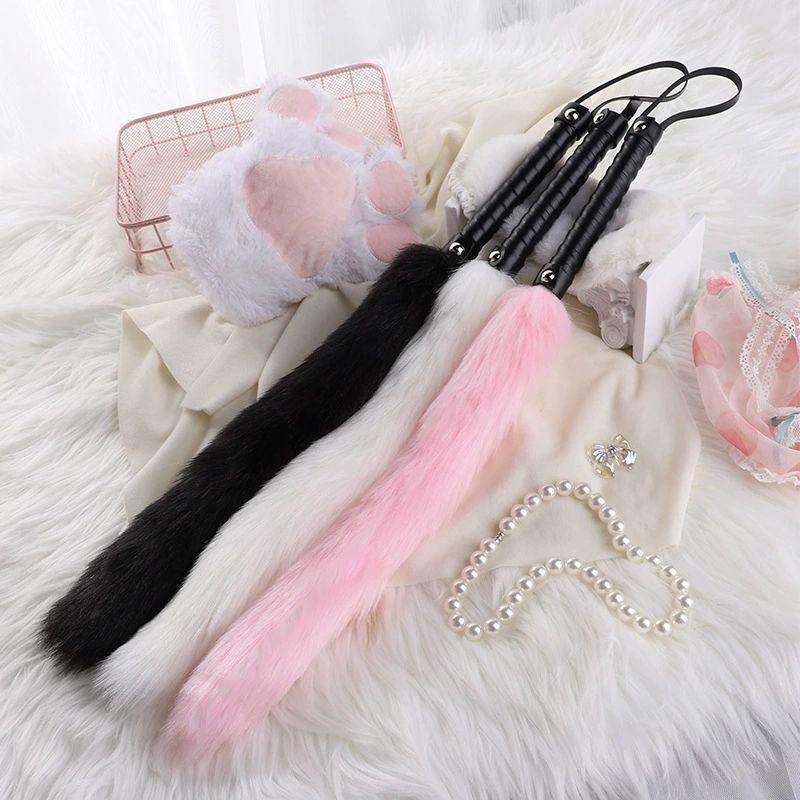 Flirt Spanking Sex Toy For Couples Erotic Leather Spank Whip With Fox Tail Adult Game Fetish Slave Paddle Whip  Bondage Whip