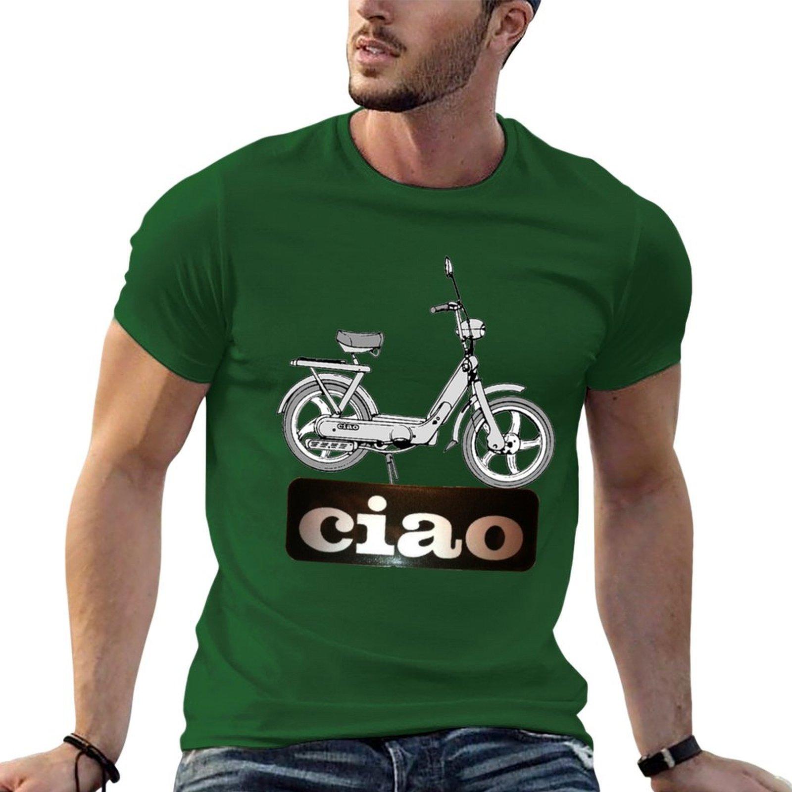 

Ciao scooter white write T-Shirt anime t shirts man t shirt summer tops blacks Short sleeve tee men 4XL