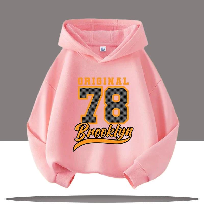 2025 New Style Boys' Sport Shirt Retro Digital Cartoon Print Children's Hooded Coat Girls' Casual Top Autumn/Winter Clothing