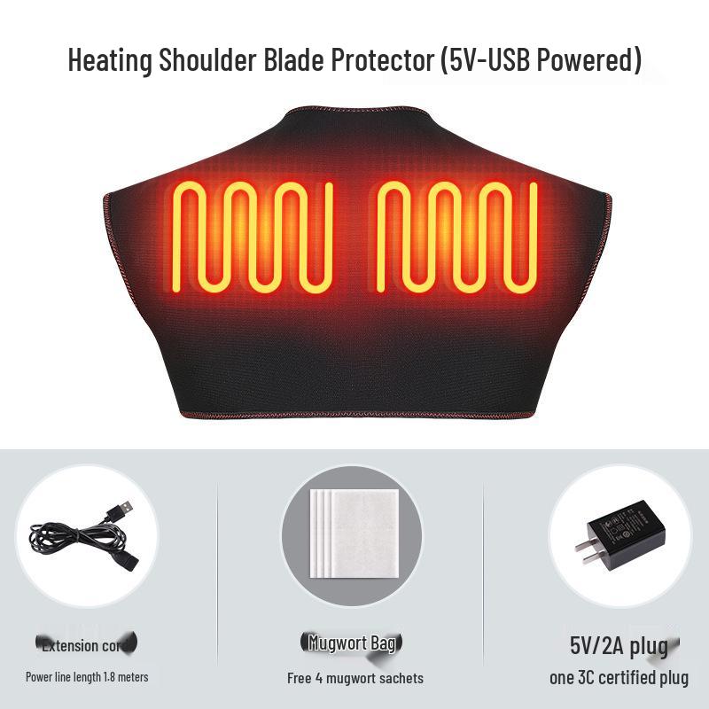 Rechargeable Electric Shoulder Heating Pad for Cervical Relief & Physiotherapy Shawl