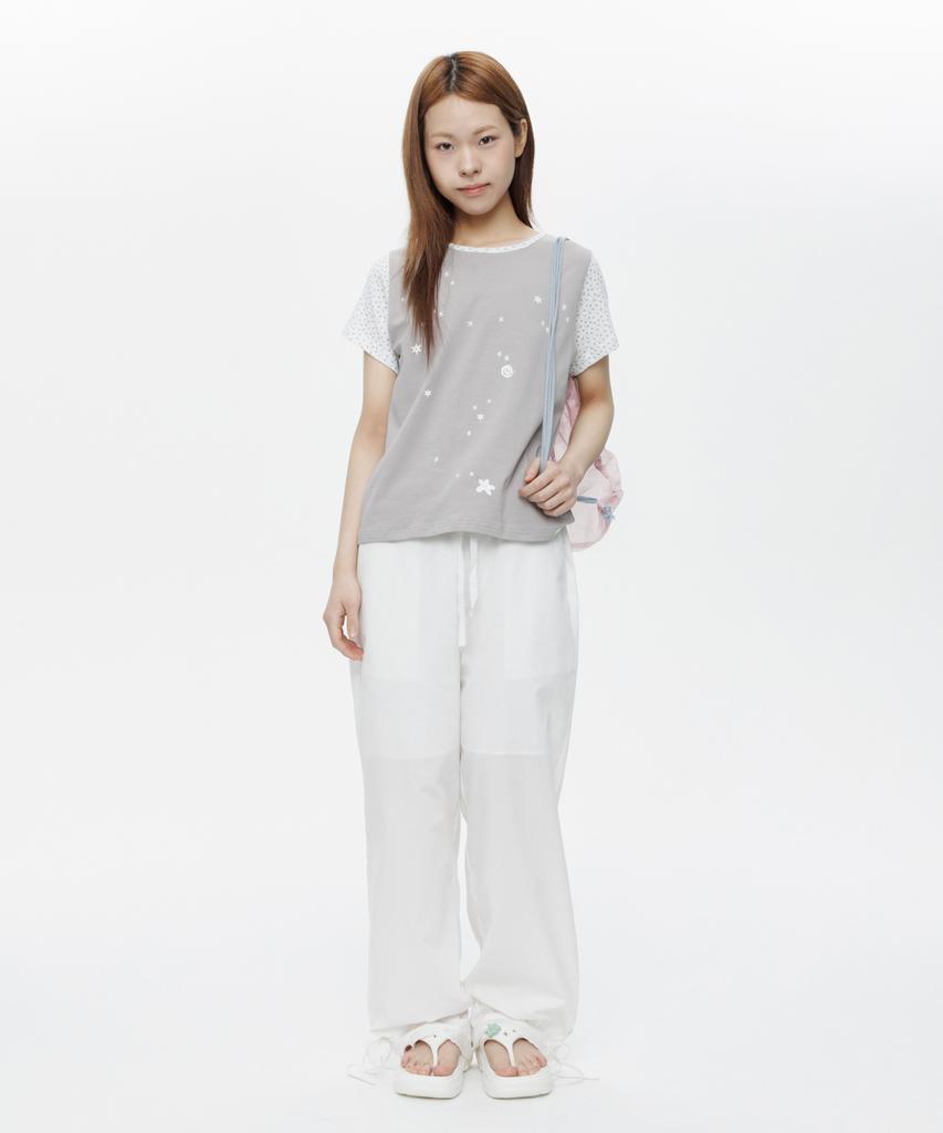Ohesio Lace String Pants, White