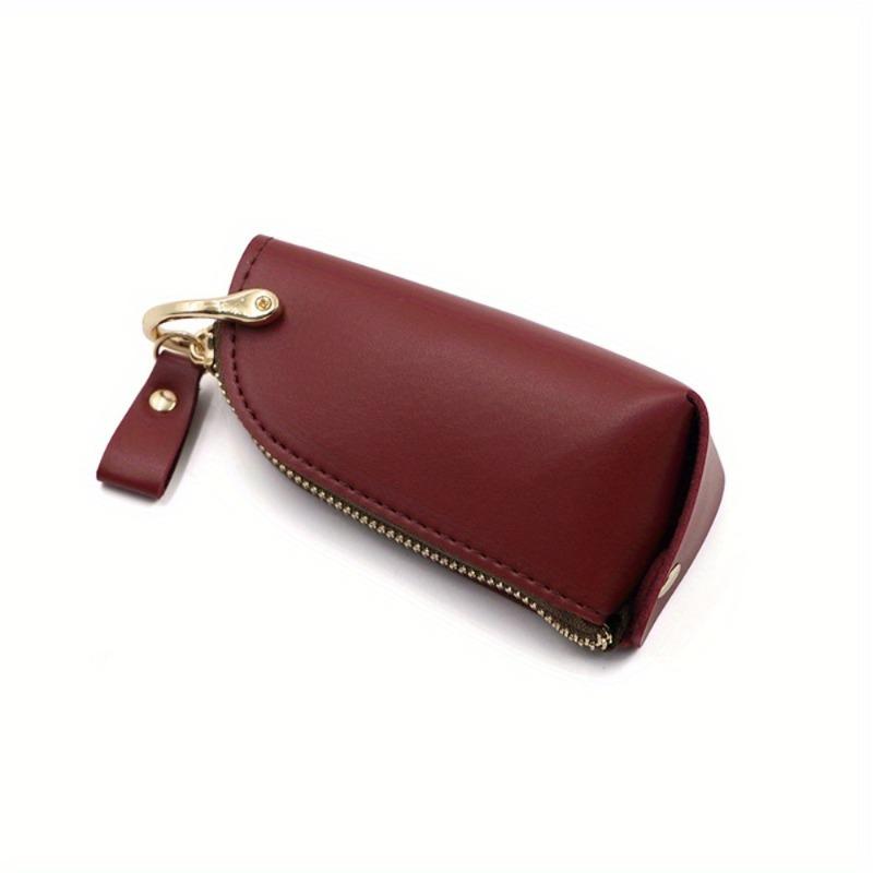 1 st Vintage Kreativ Läder Dragkedja Nyckelring Nyckelskydd Bilnyckel Hemnyckel Multifunktionell Nyckelringspåse