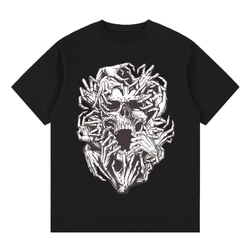 Y2k Crew Neck Pure Cotton TShirt Trendy Loose Short Sleeve Top Comfortable Fashion High Street Cool Stylish Tees for Men Women