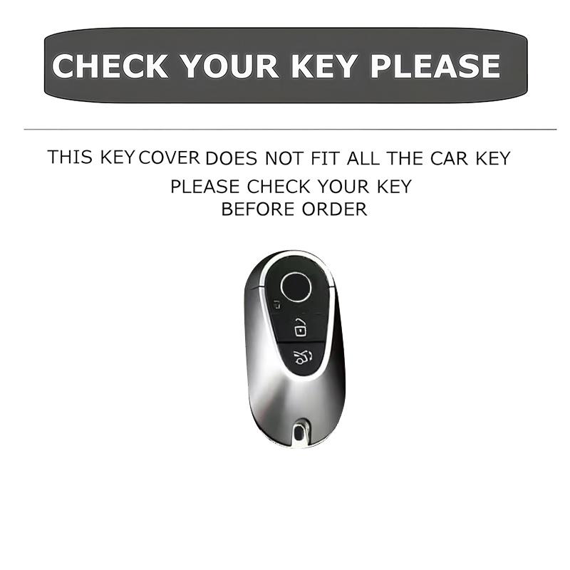 Leather Key Case For Mercedes Benz  C S Class W206 W223 S350 C260 C300 S400 S450 S500 Class Smart Key Fob Cover