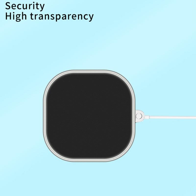 Transparent TPU Case Cover for-SoundPEATS Trueair2 + Earphone Case with Keychain Protective Dustproof