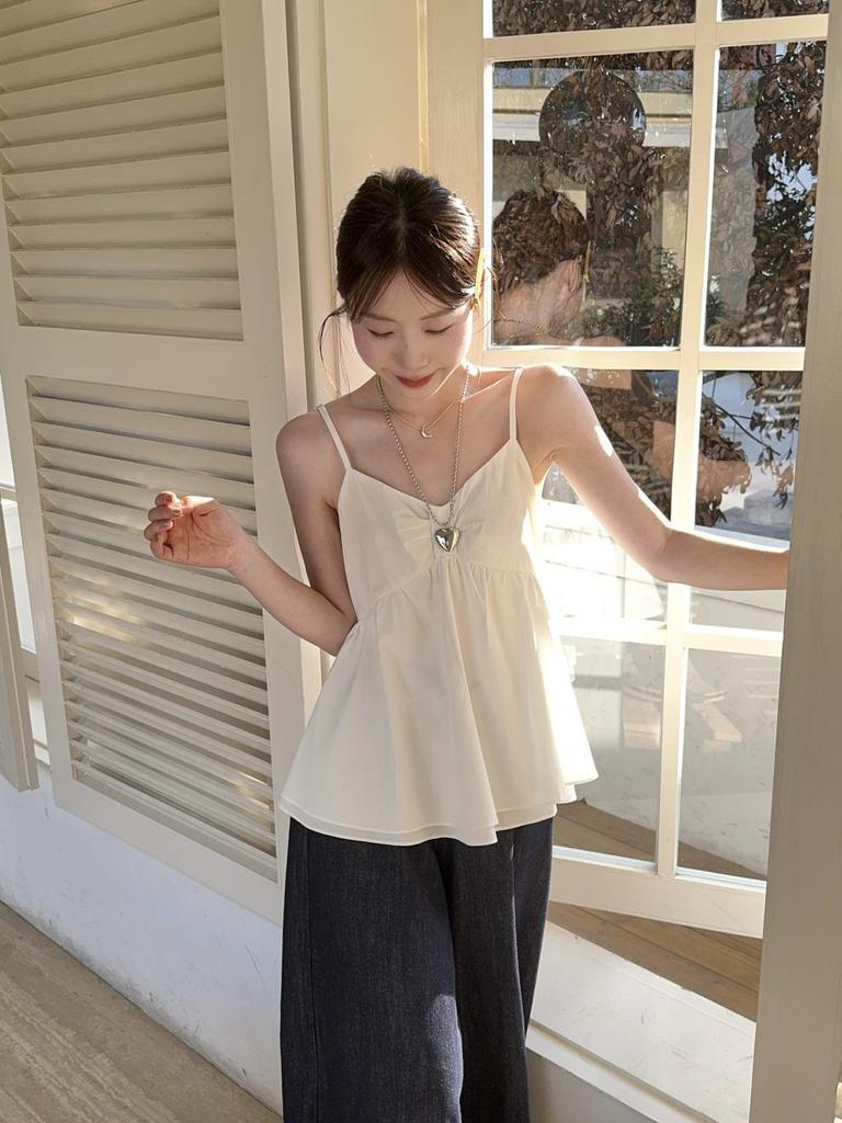 Plus Size Korean Style Sweet Slimming Camisole Top