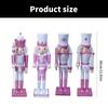 Stylish Nutcrackers Soldier Ornament Pink Series Nutcrackers Soldier Figurine Ornament for Individualized Room Decors