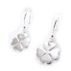 Les Trésors De Lily [G0631] - Boucles Argent 'Trèfle' argenté - 13x13 mm