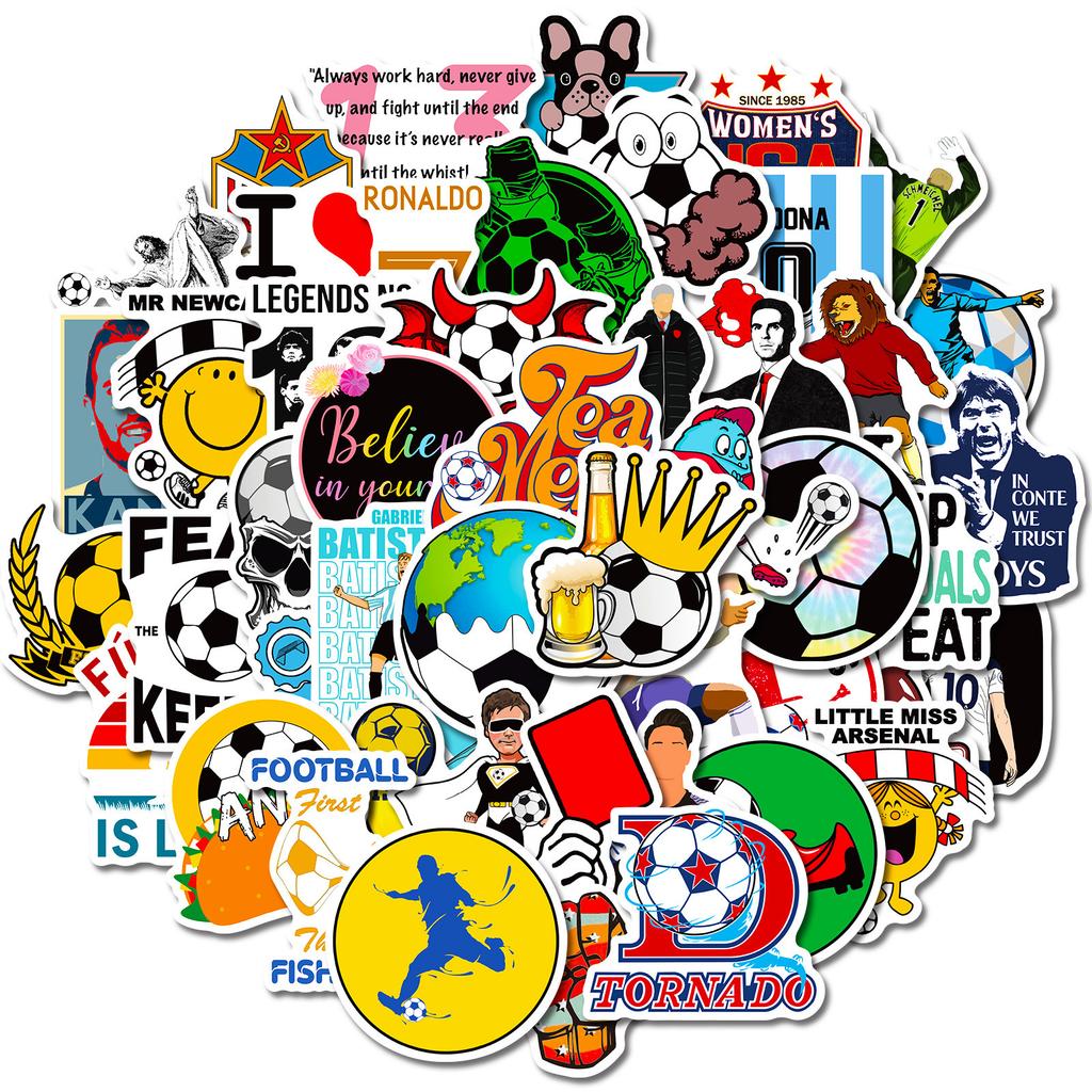 T01040520 Clearance 50 Text Stickers Football Life Stickers Sports Competition Personality Creative Water Cup Notes