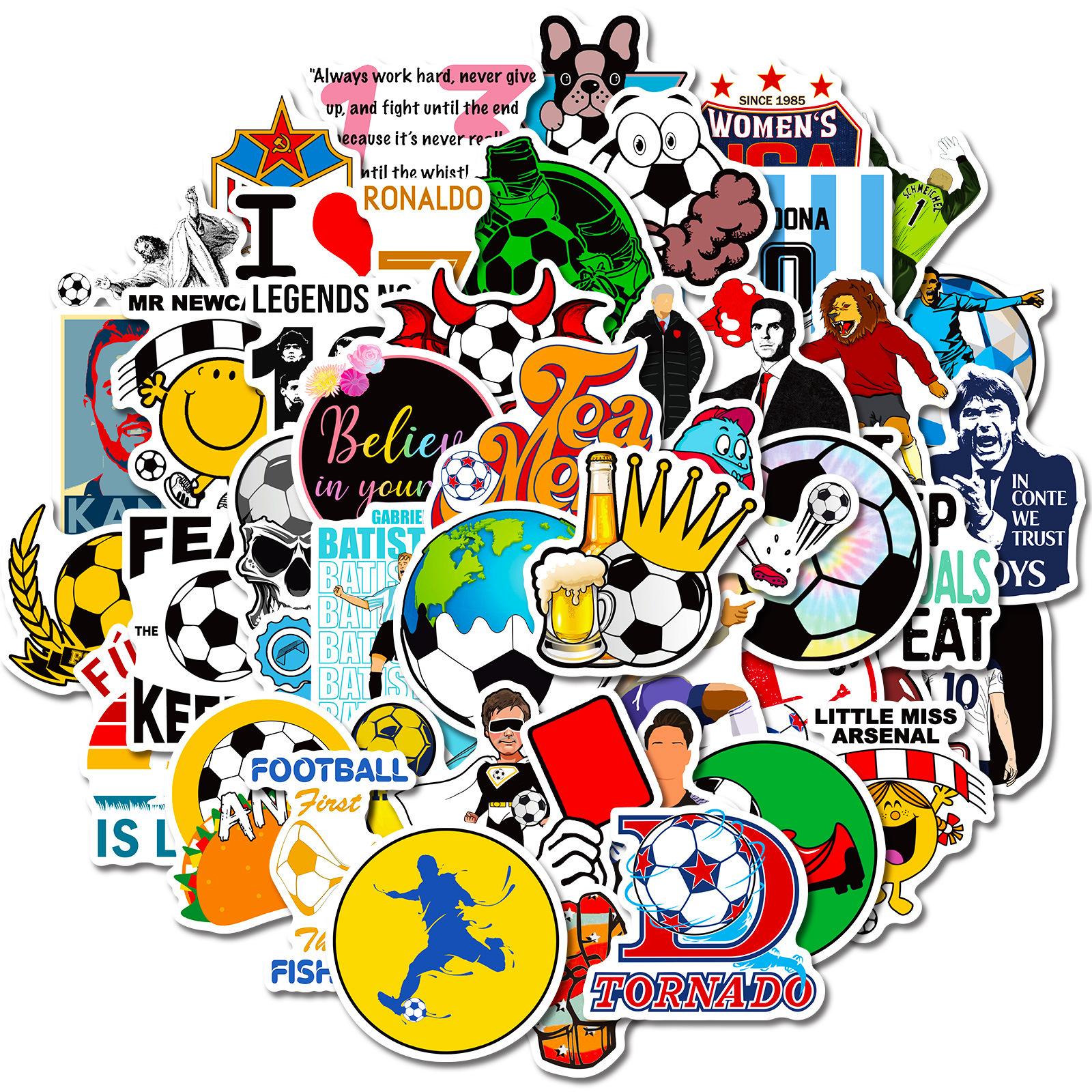 

T01040520 Clearance 50 Text Stickers Football Life Stickers Sports Competition Personality Creative Water Cup Notes