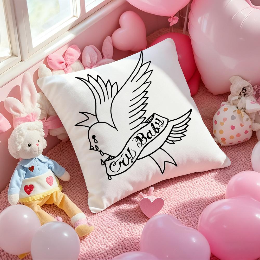 Рэпер L-Lil P-Peep Хип-Хоп Музыка Наволочка с Рисунком для Подушки на Диван в Гостиной и Декор Спальни 12x12Inch