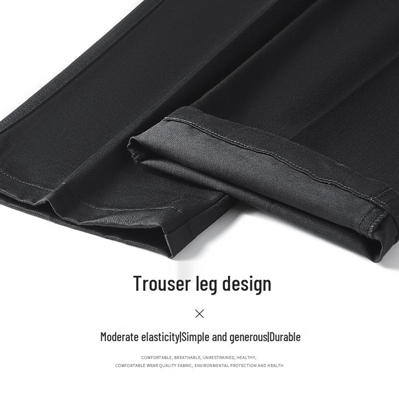 SHANSHAN Men's 2026 Spring Business Casual Straight-Leg Cotton Trousers