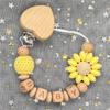 Custom Personalized Name Handmade Pacifier Clip Holder Cartoon Silicone Dinosaur Pacifier Chain Baby Teether Teething Chain Gift
