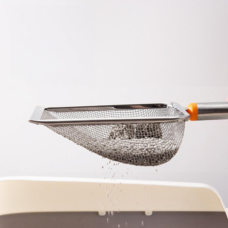 Stainless Steel Cat Litter Scoop Durable Mesh Kitten Litter Cleaner Pet Cleaning Tools with Hanging Hole Cat Accessories