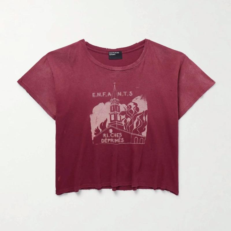 Letter printing retro portrait American tide brand loose men's and women's casual short-sleeved T-shirt tide