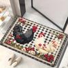 1Pcs Anti Fatigue Kitchen Rugs Rooster Print Waterproof Non-Slip Thick Cushioned Kitchen Mat Heavy Duty Comfort Standing Mat for Kitchen Bathroom