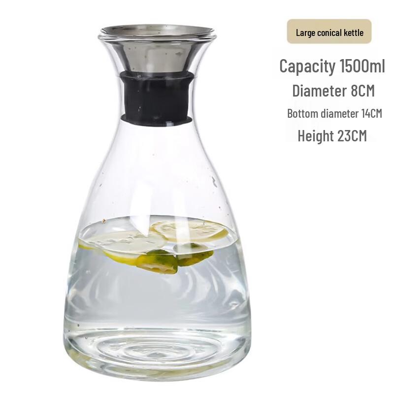 Dilebell Heat-Resistant Borosilicate Glass Water Pitcher