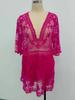 Stylish V-Neck Lace Embroidered Bikini Cover-up with Sun Protection