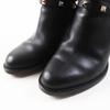 Great Valentino Garavani Short Boots With Rock Studs Black Leather Women 35.5 Used