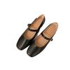 Korean version of shallow mouth Mary Jane shoes women's 2025 spring and autumn new silver flat-soled single shoes square head with women's shoes