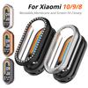Biling Diamond PC Case Cover for Xiaomi Mi Band 10 9 8 Hard Screen Protector Bumper Frame For XIAOMI Smart Band 10 Ceramic