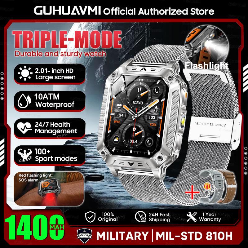 New 1400mAh Super Battery Durable Adult Smart Watch 2.01 inch GPS Trajectory 10ATM Waterproof BT Call Sports Smartwatch Men