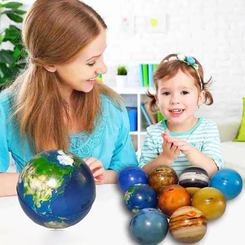 1Pc Random Solar System Planet Elastic Bouncing Balls Rubber Outdoor
