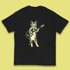 Rock Cat Playing Guitar Musician Guitarist Cat Music Lovers Kids T Shirt