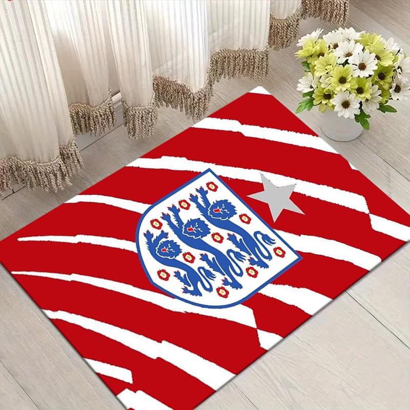 England Flag Style Crystal Velvet Rug, Soft Anti‑Slip Crystal Velvet Carpet for Living Room Bedroom Home Decor