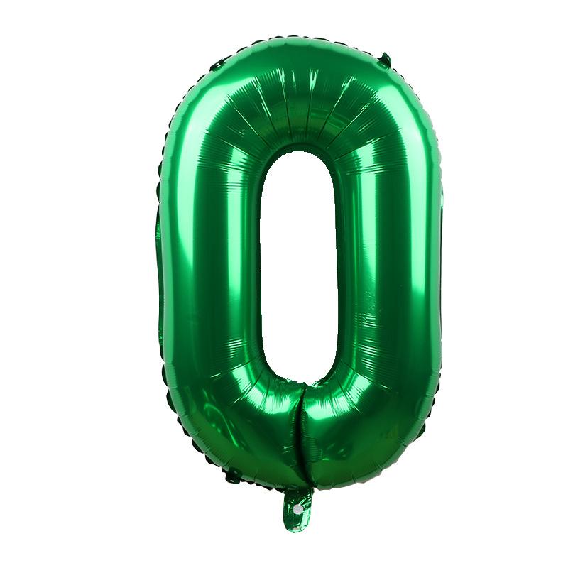 1pcs 32inch Large Dark Green Number Balloons Spring Jungle Safari Birthday Party Foil Balloon 0 1 2 3 4 5 6 7 8 9 globos Balls