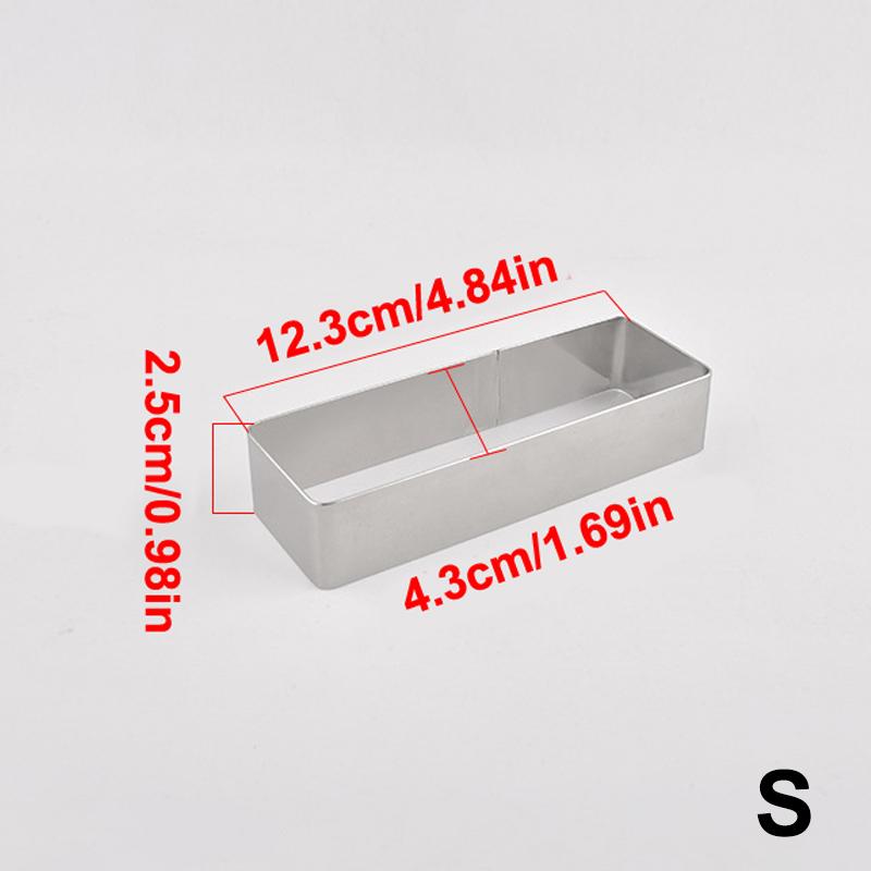 4 Sizes Stainless Steel Mousse Ring Rectangle Oval Cake Ring Cookie Cutters Mousse Baking Mold Tiramisu Puff Bake Tools