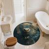 Smoke Wing-Spreading Owl,Round Area Rug,Carpet Rug for Living Room Bedroom Sofa Playroom Decor,Non-slip Floor Mat