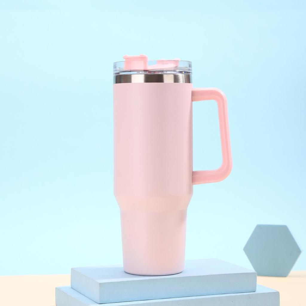 Large Capacity 40oz Insulated Stainless Steel Car Cup with Handle - Portable Outdoor Ice King Cup