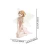 Flower Fairy Figure Figurine Lovely Desktop Ornament Fairy Statue Sculpture Creative for Bookshelf Cabinets House Bedroom Gift