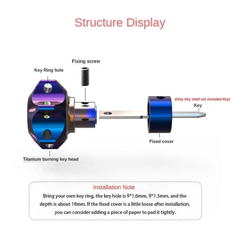 Motocykl uniwersalny brelok do kluczy zmodyfikowana osłona klucza CNC klucz Bit pokrowiec na główkę klucza ozdobny breloczek akcesoria samochodowe