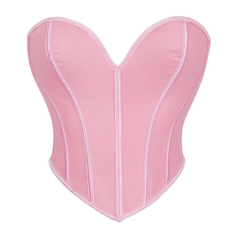 Women S Black Matte Strapless Sexy Fitted Corset Top