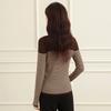[Stand Up Collar Sweater] Autumn and Winter Fashion Color Blocked Stripes Make You Look Slimmer and Can Be Worn Externally. Knitted Sweater for Women