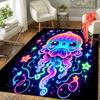 1pc Colorful Jellyfish Design Area Rug - Soft, Anti-Slip, and Durable Gaming Room Decor for Bedroom