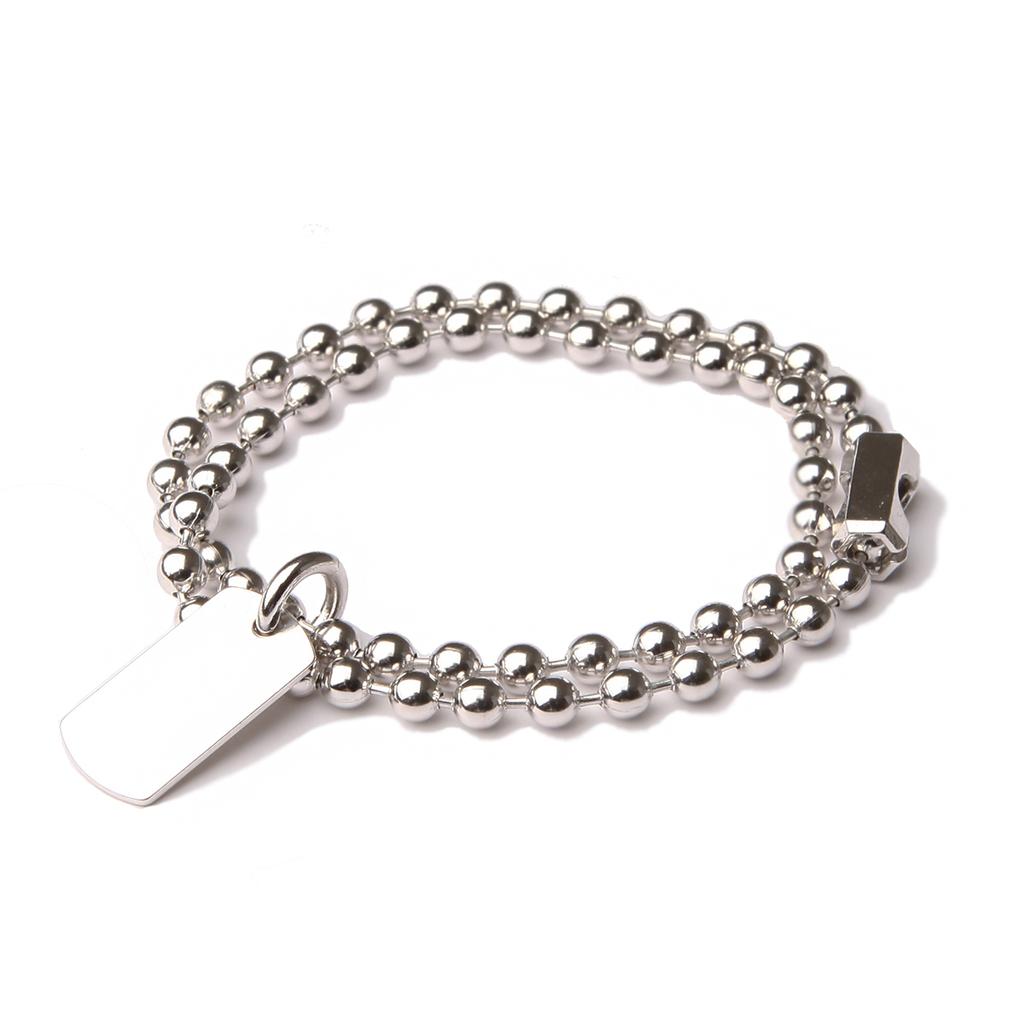 Armo 4-Ball Double Wrap Bracelet (White Gold)