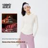 BENLAI Damen Kapuzen-T-Shirt mit Fleece-Futter, figurbetont