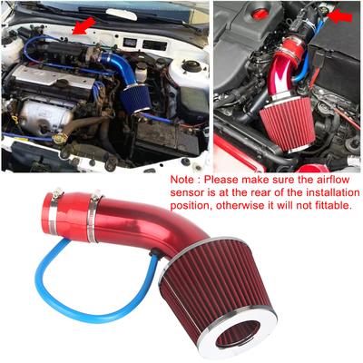 Universal Car Cold Air Intake System 76mm/3Inch Aluminum Car Accessories Turbo Induction Pipe Tube Kit With Air Filter