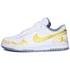 Big Gold Legend Wear Resistant And Lightweight Low Top Skateboard Shoes Unisex White Gold 355152-106(Team1497-)